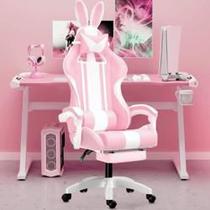BunnyChair - Cadeira Gamer - Design Orelhinha - Rosa - Conforto e Estilo para suas Maratonas de Jogos!