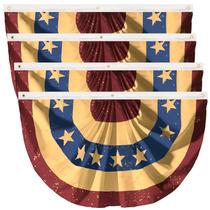 Bunting Flag SNILOAW Vintage American 4 de julho, pacote com 2 x 4 pés Bunting Flag SNILOAW Vintage American 4 de julho, pacote com 2 x 4 pés