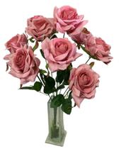 Buquê 9 rosas outonais artificiais envelhecidas arranjos Buquê 9 rosas outonais artificiais envelhecidas arranjos