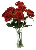 Buquê 9 rosas outonais artificiais envelhecidas arranjos Buquê 9 rosas outonais artificiais envelhecidas arranjos