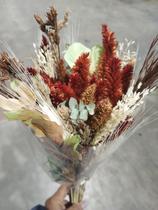 Buquê Arranjo Flores Desidratadas Decoração Mesa Sala Cozinha Banheiro Escritório Nude