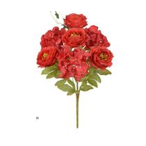Buquê Artificial Hortensia Casamento Festa Vermelho Rosa