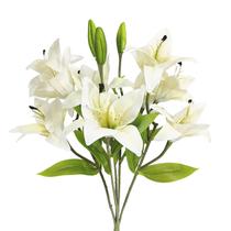 Buquê Artificial Lírio Real X9 Decorativo