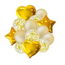 Buquê Balão Dourado Kit com 14 Unidades Buquê Balão Dourado Kit com 14 Unidades