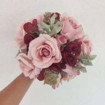 Buquê, Bouquet Noiva Casamento Civil Rosas Romântico - império das flores