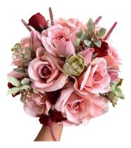 Buquê, Bouquet Noiva Grande Marsala E Rose - império das flores