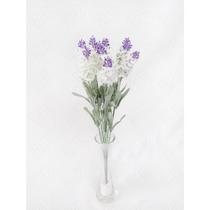 Buque com 10 Lavandas Creme em Plástico/Tecido 40cm - H8 Buque com 10 Lavandas Creme em Plástico/Tecido 40cm - H8