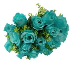 Buquê Com 24 Rosas Artificiais Grande 40cm Flores Arranjo