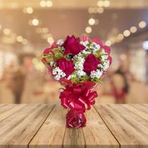 Buquê com 3 Rosas Vermelhas