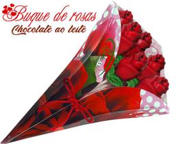 Buquê com Rosas de Chocolate Borússia Chocolates