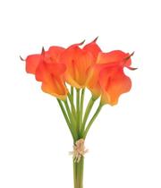 Buque copo de leite 9 flores laranja siliconada