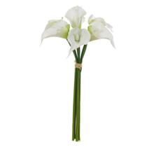 Buque Copo Leite Ramalhete Branco 33cm Buque Copo Leite Ramalhete Branco 33cm