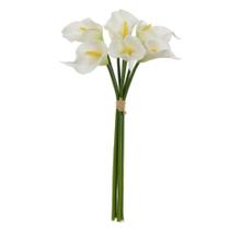 Buque copo leite ramalhete com fita silicone branco 33cm - Flor Arte Buque copo leite ramalhete com fita silicone branco 33cm - Flor Arte