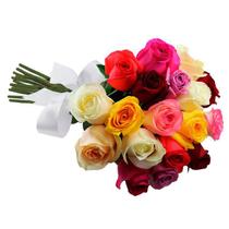 buque de 18 rosas coloridas giuliana flores em Promoção no Magazine Luiza