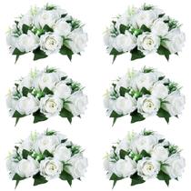 Buquê de arranjo de bolas de flores falsas NUPTIO 15 cabeças x6