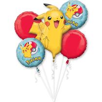 Buquê de balões Amscan Pokémon (5 balões metalizados)
