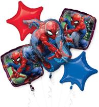 Buquê de balões Amscan Spider-Man Webbed Wonder 5 unidades Buquê de balões Amscan Spider-Man Webbed Wonder 5 unidades