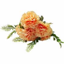 Buque de cravos artificial 30cm altura - amarelo