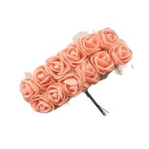 Buque de flor 2,5 cm eva salmão com 12 peças