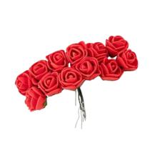Buque de flor 2,5 cm eva vermelho com 12 peças Buque de flor 2,5 cm eva vermelho com 12 peças