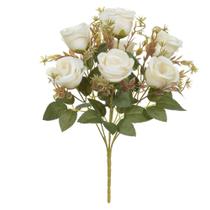 BUQUE DE FLOR ROSA X7 CREME OUTONO 31cm