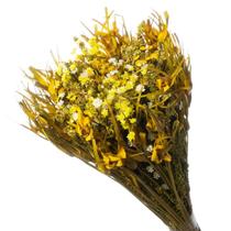 Buque De Flor Seca Estrelinha Presente Decoração - Amarelo