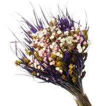 Buque De Flor Seca Estrelinha Presente Decoração - Roxo