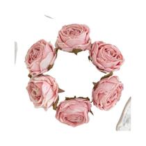 Buquê De Flores Artificiais Com Borda Queimada Para Casamento, Noivado, Decoração De Casa, Jardim,