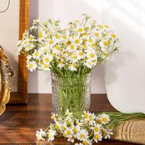 Buquê de flores artificiais de margarida Serwalin, 12 unidades para casamento Buquê de flores artificiais de margarida Serwalin, 12 unidades para casamento