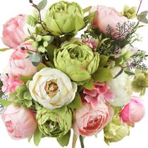 Buquê de flores artificiais FiveSeasonStuff Peonies x2 Spring Waltz