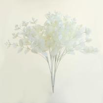 Buquê de flores artificiais GREENTIME com caules de eucalipto x2 brancos Buquê de flores artificiais GREENTIME com caules de eucalipto x2 brancos