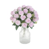 Buquê De Flores Artificiais Rosa Pink Em Seda Para Decoração De Casa, Casamento, Festa, Arranjo DIY