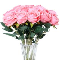 Buquê de flores artificiais SITUMEIZI Pink Roses, 15 unidades com caixa Buquê de flores artificiais SITUMEIZI Pink Roses, 15 unidades com caixa