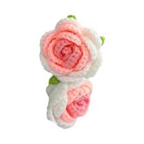 Buquê De Flores De Crochê Feito À Mão Rosa Artificial Girassol Tulipas Decoração De Casamento Buquê De Flores De Crochê Feito À Mão Rosa Artificial Girassol Tulipas Decoração De Casamento