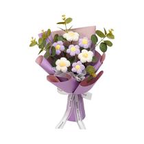 Buquê De Flores De Crochê Para Decoração De Casa, Flor Tricotada Para O Dia Dos Professores,