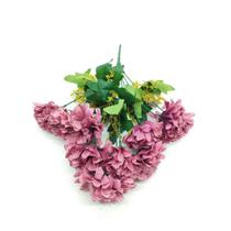 Buquê De Flores De Hortênsias Artificiais Com 9 Flores Grandes