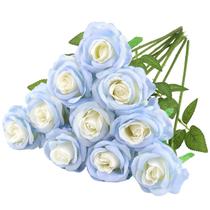 Buquê de flores de seda artificial Nubry, 10 unidades (azul)