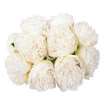 Buquê de flores de seda de peônia artificial U'Artlines 10 cabeças Buquê de flores de seda de peônia artificial U'Artlines 10 cabeças