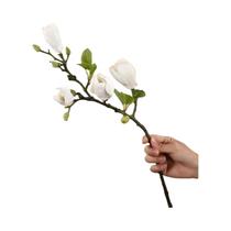 Buquê De Flores De Seda Magnolia Artificial Para Casamento, Decoração De Mesa De Festa, Vaso Para