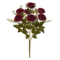 BUQUE DE FLORES ROSA X7 FUCSIA 39cm - Flor Arte