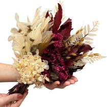 Buquê De Flores Secas Bordô Romântico Sofisticado Elegante
