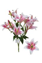 Buque de Lirio Toque Real Com 9 Flores 53cm Rosa Brilliance