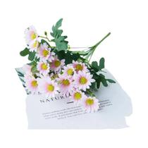 Buquê De Margaridas De Seda De Outono Com 21 Cabeças, Decorações De Natal, Vaso Para Casa, Flores