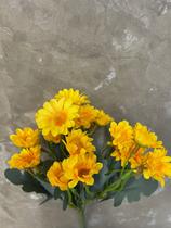 Buquê de Mini Margarida 34x12x5cm com 21 flores - Amarelo - Flórida Decorações