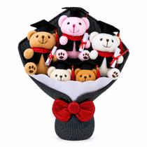 Buquê de Pelúcia de Formatura Tiralia Conjunto com 5 Ursinhos Buquê de Pelúcia de Formatura Tiralia Conjunto com 5 Ursinhos