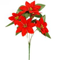 Buquê de Poinsétia vermelha 31 cm