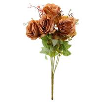 Buquê de Rosas 7 Flores Salmão Rustic 40cm - Vivaflor Decor Buquê de Rosas 7 Flores Salmão Rustic 40cm - Vivaflor Decor