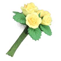 Buquê de rosas amarelas em miniatura Dollhouse em escala 1:12 Buquê de rosas amarelas em miniatura Dollhouse em escala 1:12