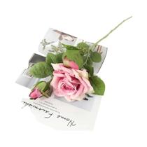 Buquê De Rosas Artificiais De Seda Real Touch Para Casamento, Decoração De Flores Para Festas Em