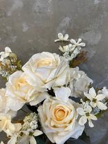 Buquê de Rosas - Branco de 50cm - Flórida Decorações